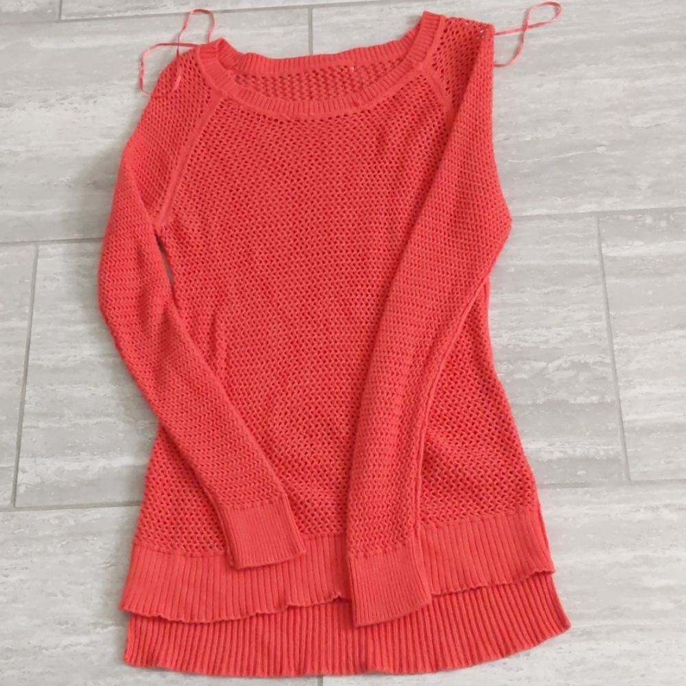 Orange/red  netted sweater
